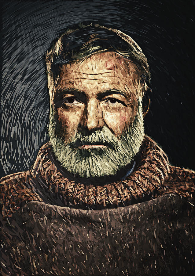 Ernest Hemingway Digital Art by Zapista OU - Pixels Merch