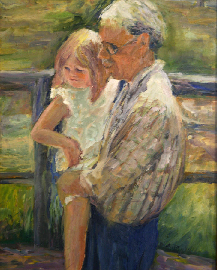 Figures Painting - Ernie and Savanah by Pat White
