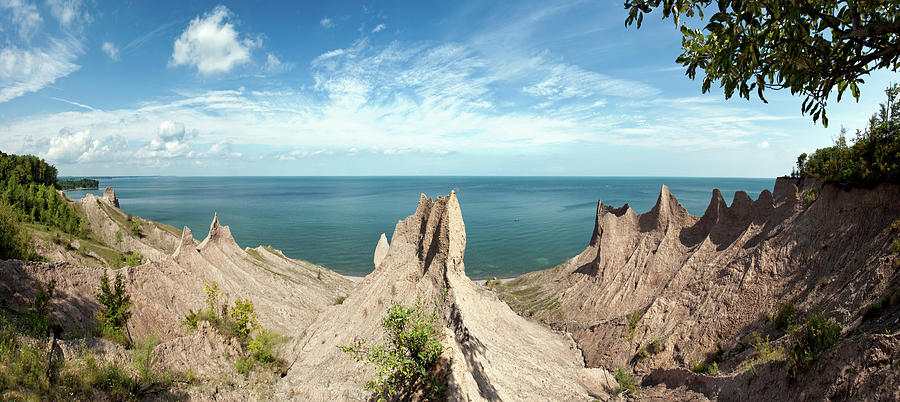 Eroded Drumlin At Chimney Bluffs State Photograph by Phil DEGGINGER
