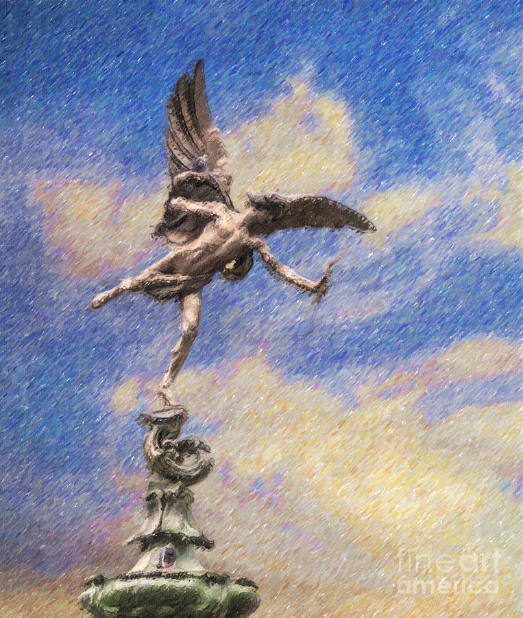 Eros Anteros Cupid Digital Art by Liz Leyden