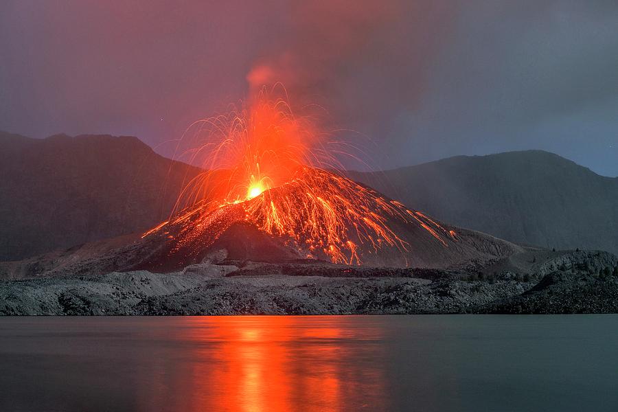  Eruption  Of Mount  Rinjani  Photograph by Martin Rietze 