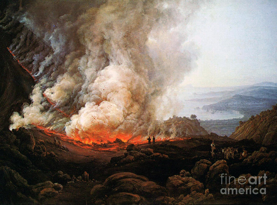 Eruption of the Vesuvius Painting by Thea Recuerdo