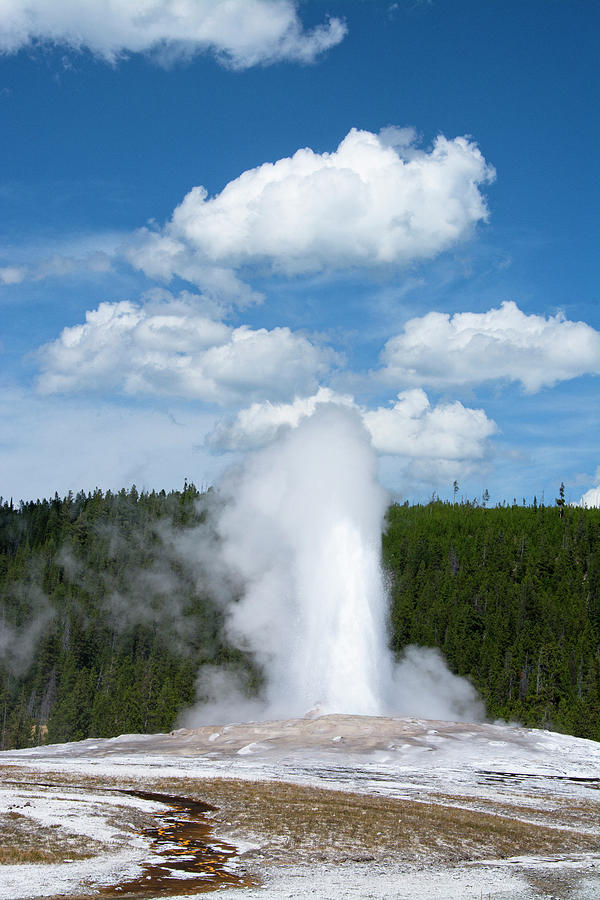 Eruption, Old Faithful, Upper Geyser Photograph By Michel Hersen - Fine ...