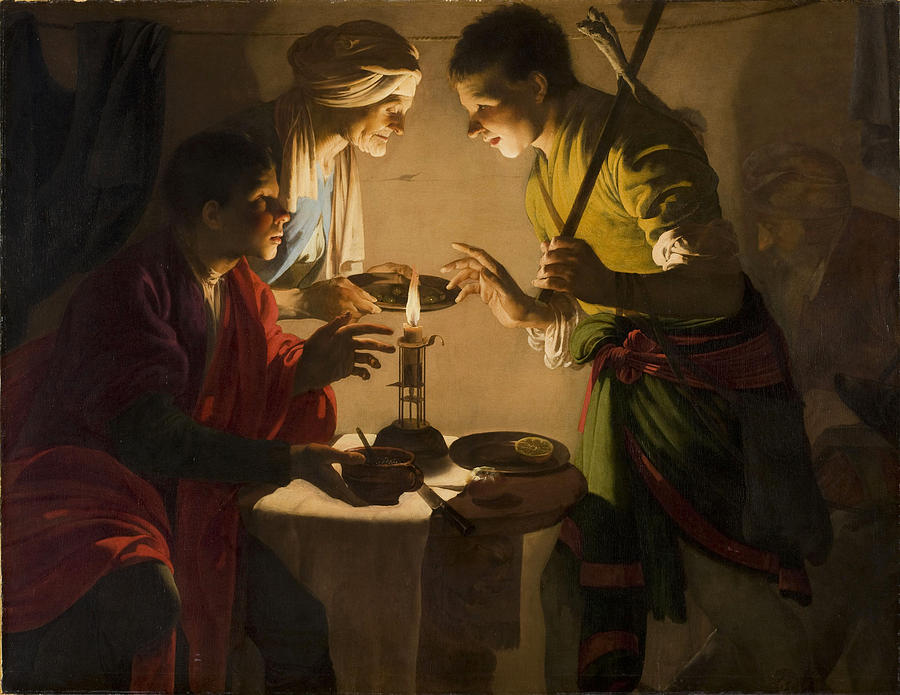 Esau Selling His Birthright Painting by Hendrick ter Brugghen