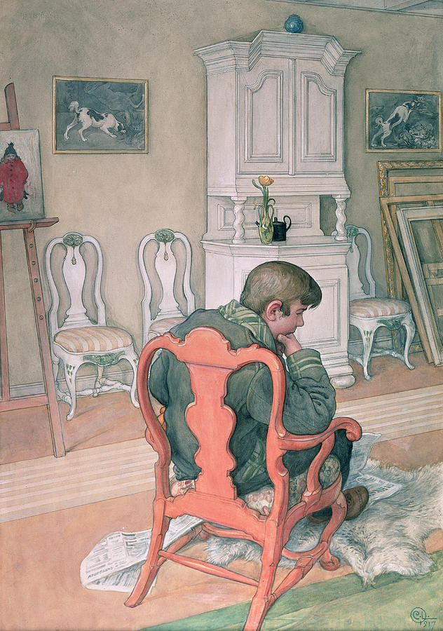 Carl Larsson Painting - Esbjorn Convalescing by Carl Larsson