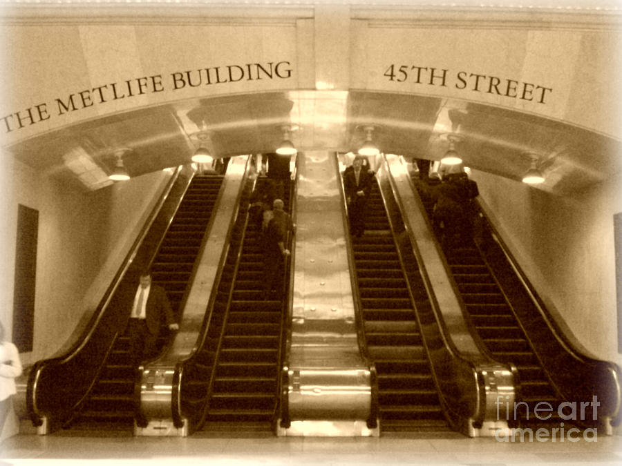 Escalator to the Sky Grand Central Station New York Photograph by Miriam Danar