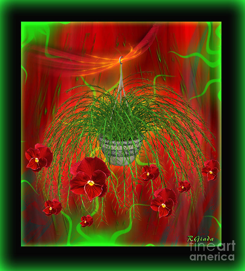 Escape - floral abstract art by Giada Rossi Digital Art by Giada Rossi