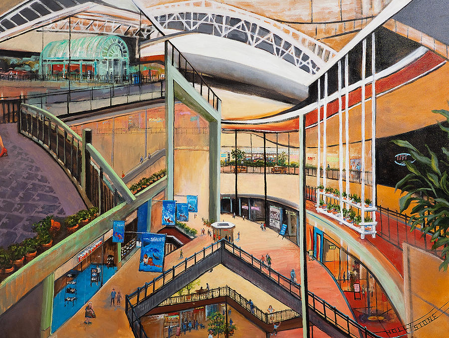 Escher Visits the Mall of America Painting by Holly Stone