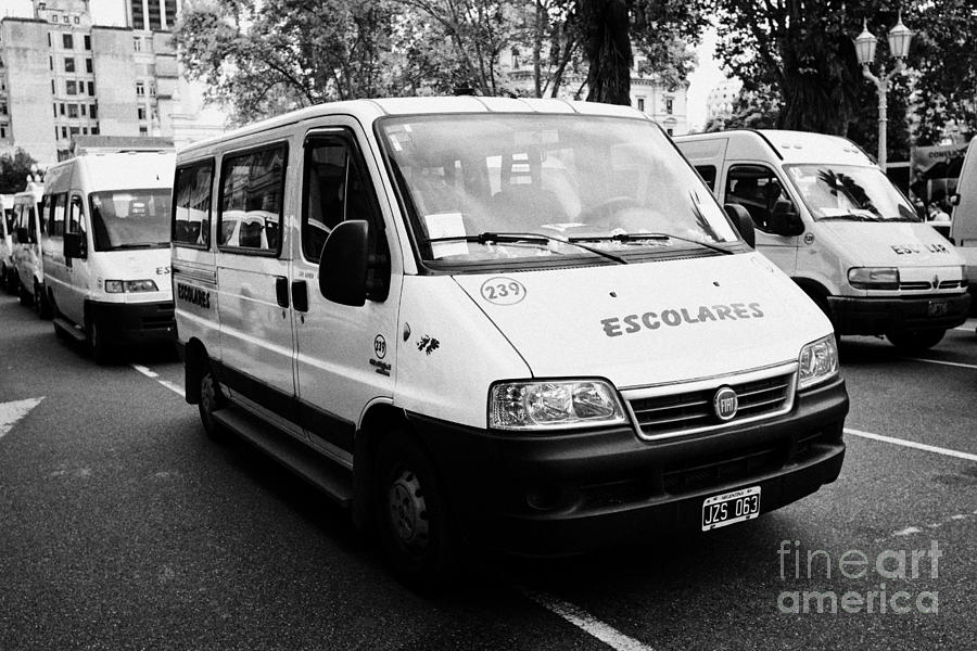 Transportation Photograph - escolares school minibus Buenos Aires Argentina by Joe Fox
