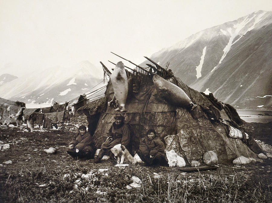Eskimo Dwelling, C1899 Photograph by Granger