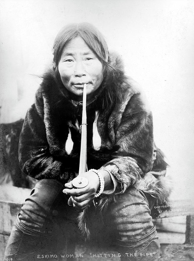 Eskimo Woman In Alaska Photograph by Granger