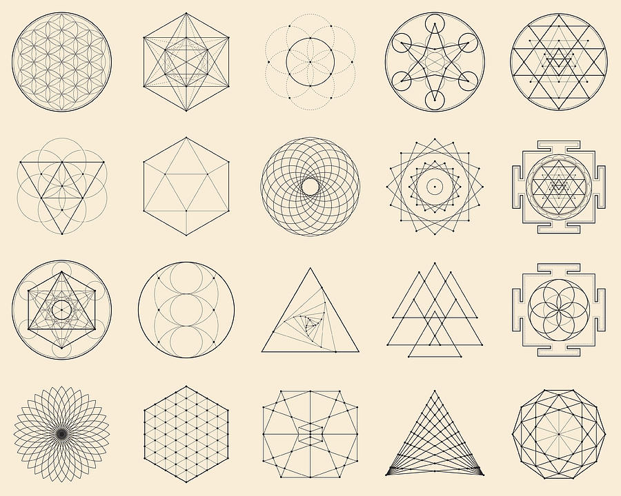Esoteric Spiritual Geometry Drawing by Jobalou Esoteric Spiritual Geometry Drawing by Jobalou