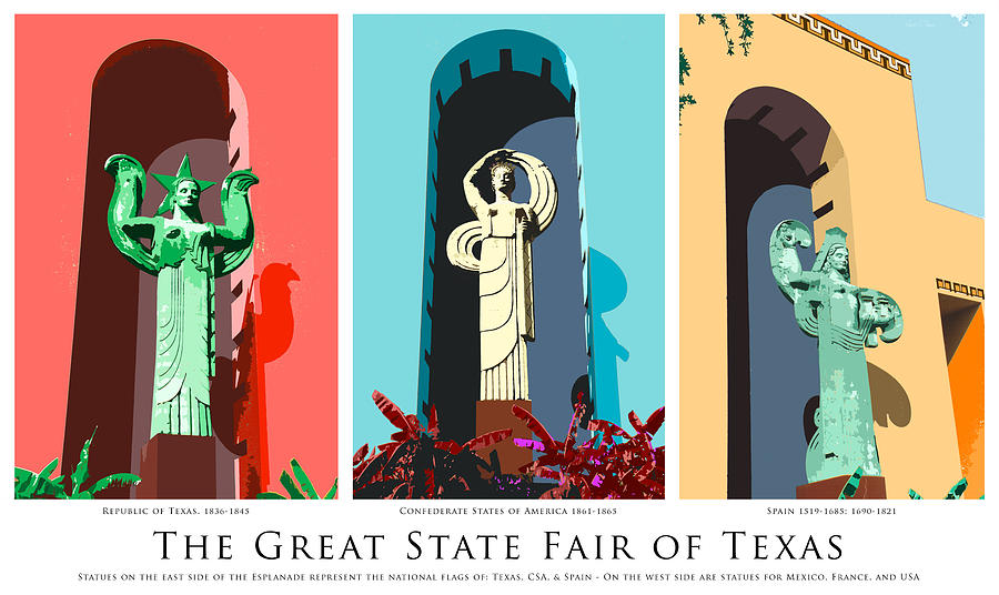 Esplanade Statues - State Fair of Texas Photograph by Robert J Sadler