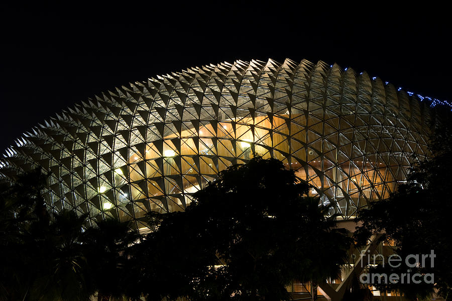 Esplanade Theatres At Night 02 Photograph by Rick Piper Photography
