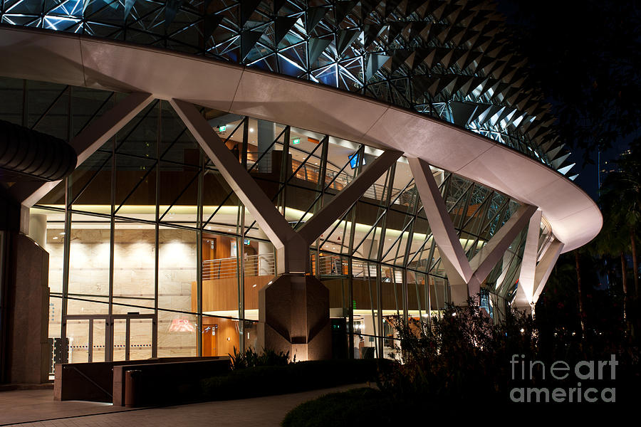 Esplanade Theatres At Night 03 Photograph by Rick Piper Photography