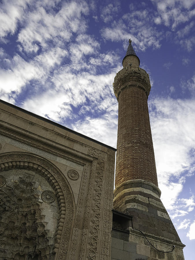 Architecture Photograph - Esrefoglu Mosque Minaret by Phyllis Taylor
