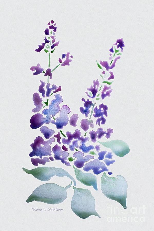 Essence of Lilac Painting by Barbara McMahon