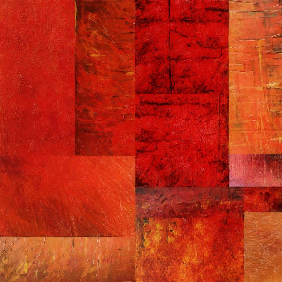 Abstract Painting - Essence of Red 2.0 by Michelle Calkins