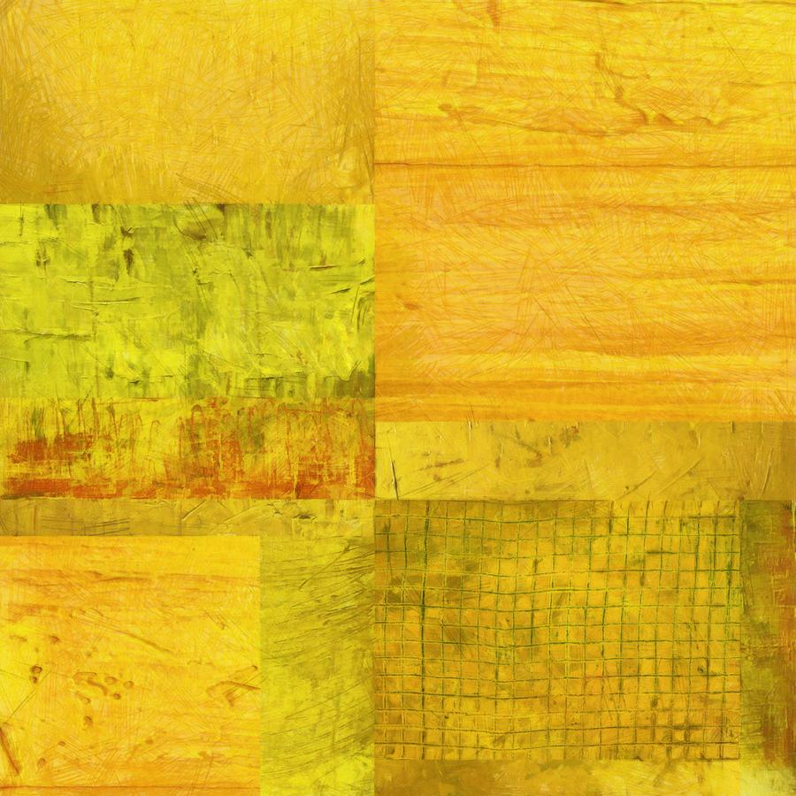 Abstract Digital Art - Essence of Yellow 2.0 by Michelle Calkins