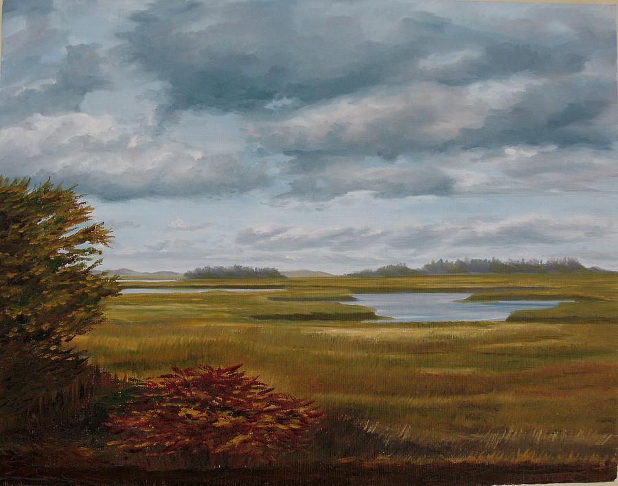 Essex Marsh Painting by Kathleen Bennett | Fine Art America