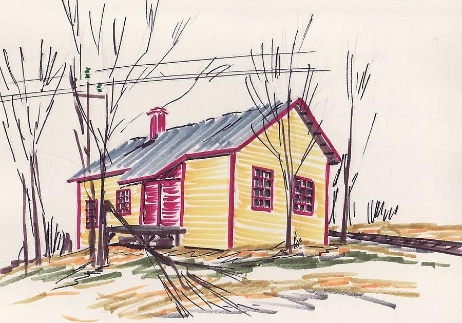 Essex Street Depot Drawing by Paul Meinerth