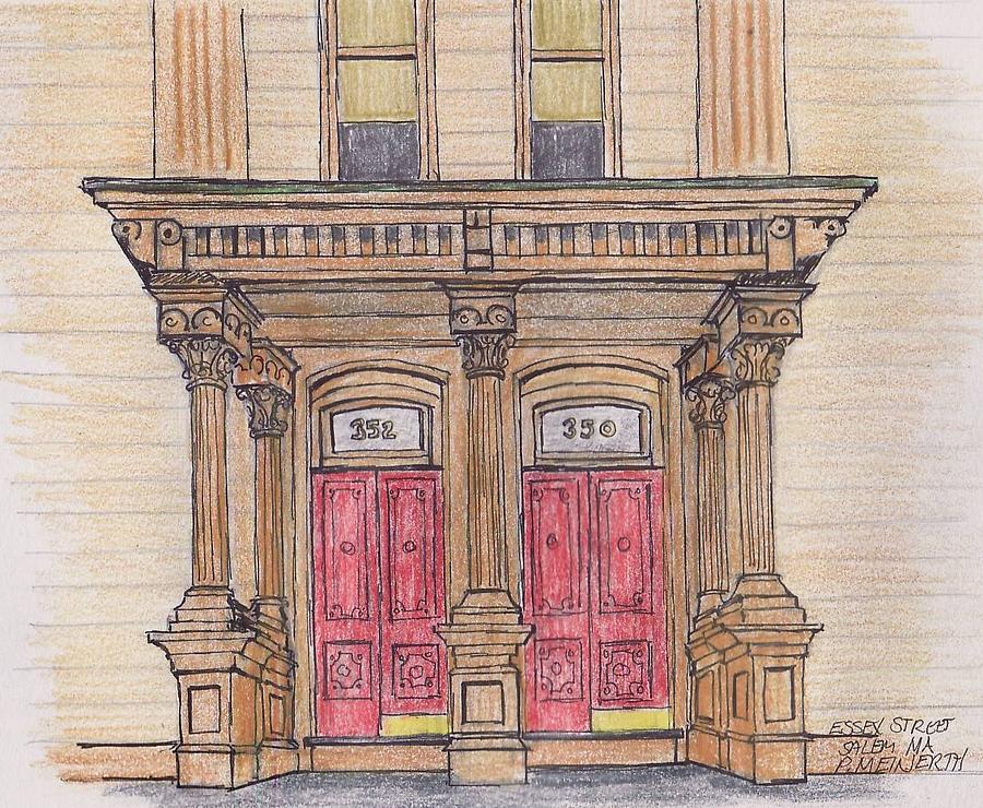 Essex Street Doorway Drawing by Paul Meinerth
