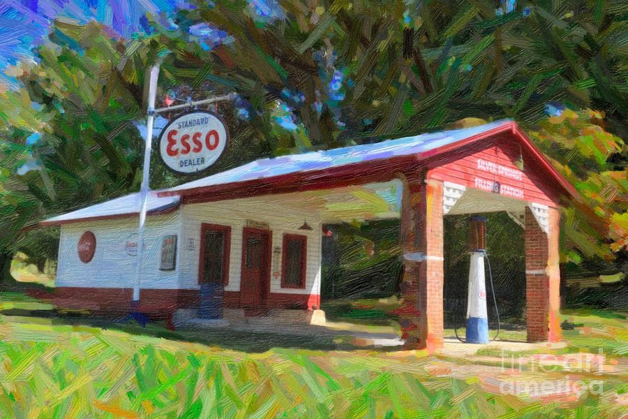 Esso Station Digital Art by Dale Powell
