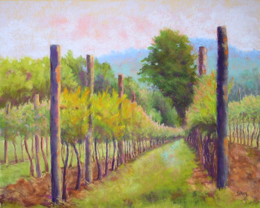 Estate Pinot Painting by Nancy Jolley