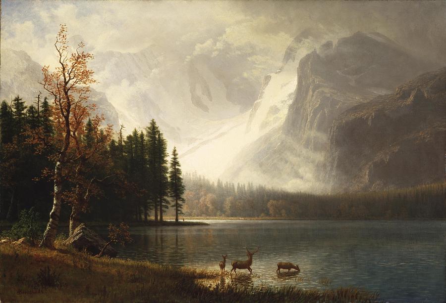 Albert Bierstadt  Painting - Estes Park Colorado Whytes Lake by Albert Bierstadt
