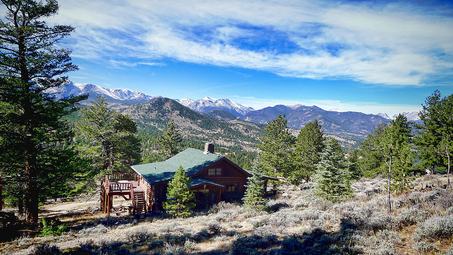 Estes Park Log Cabin Photograph by Dean Ginther