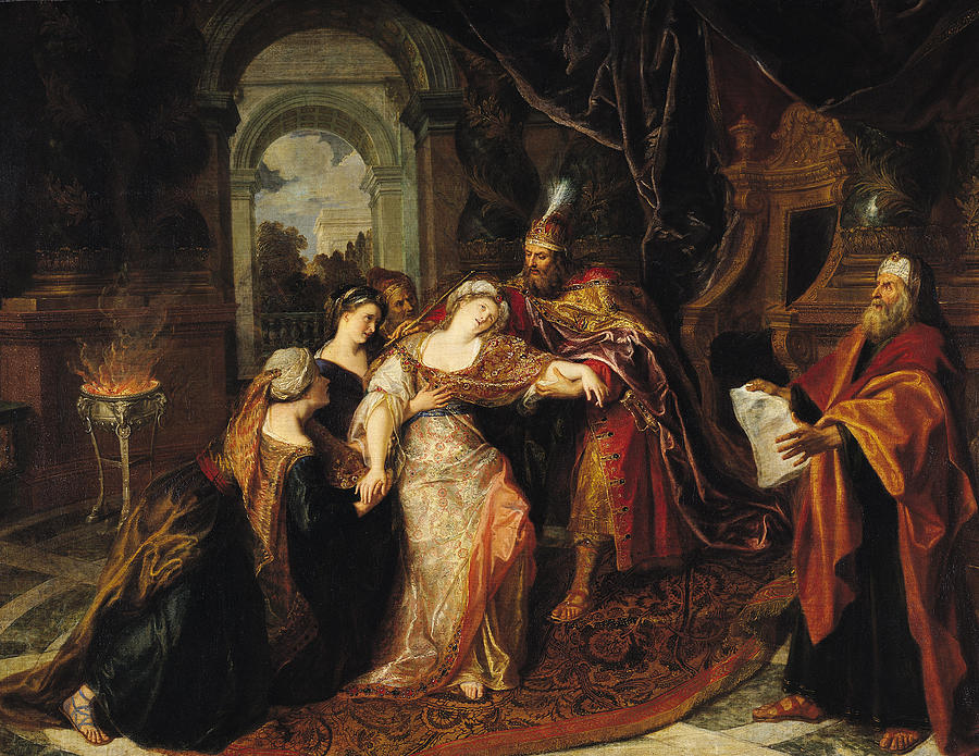 Queen Photograph - Esther Before Ahasuerus, Before 1697 Oil On Canvas by Antoine Coypel