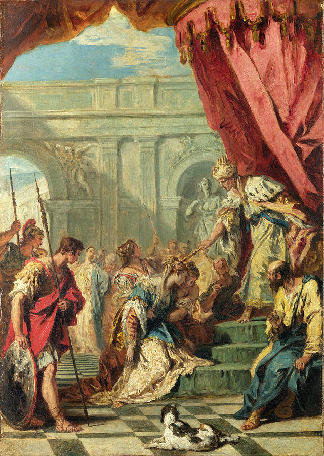 Esther before Ahasuerus Painting by Sebastiano Ricci