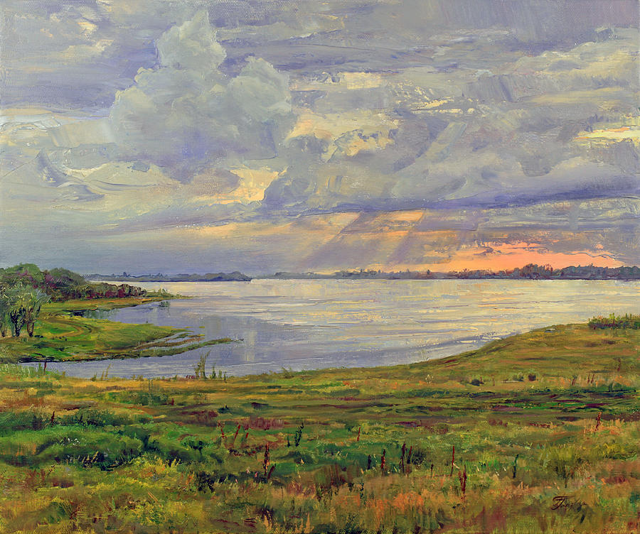 Summer Painting - Estuary Polovinka by Galina Gladkaya