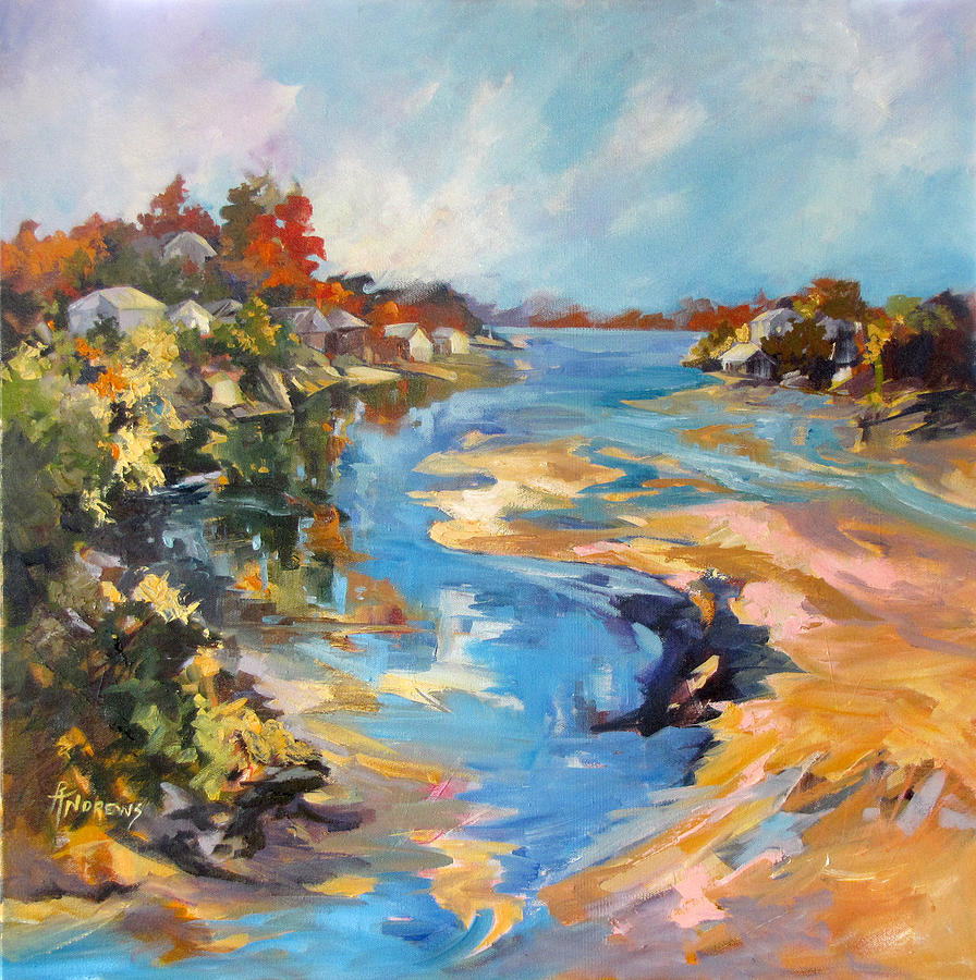 Estuary Painting by Rae Andrews