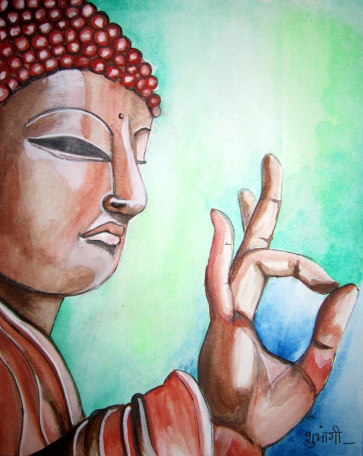 Eternal Buddha Painting by Shubhangi Nautiyal - Fine Art America