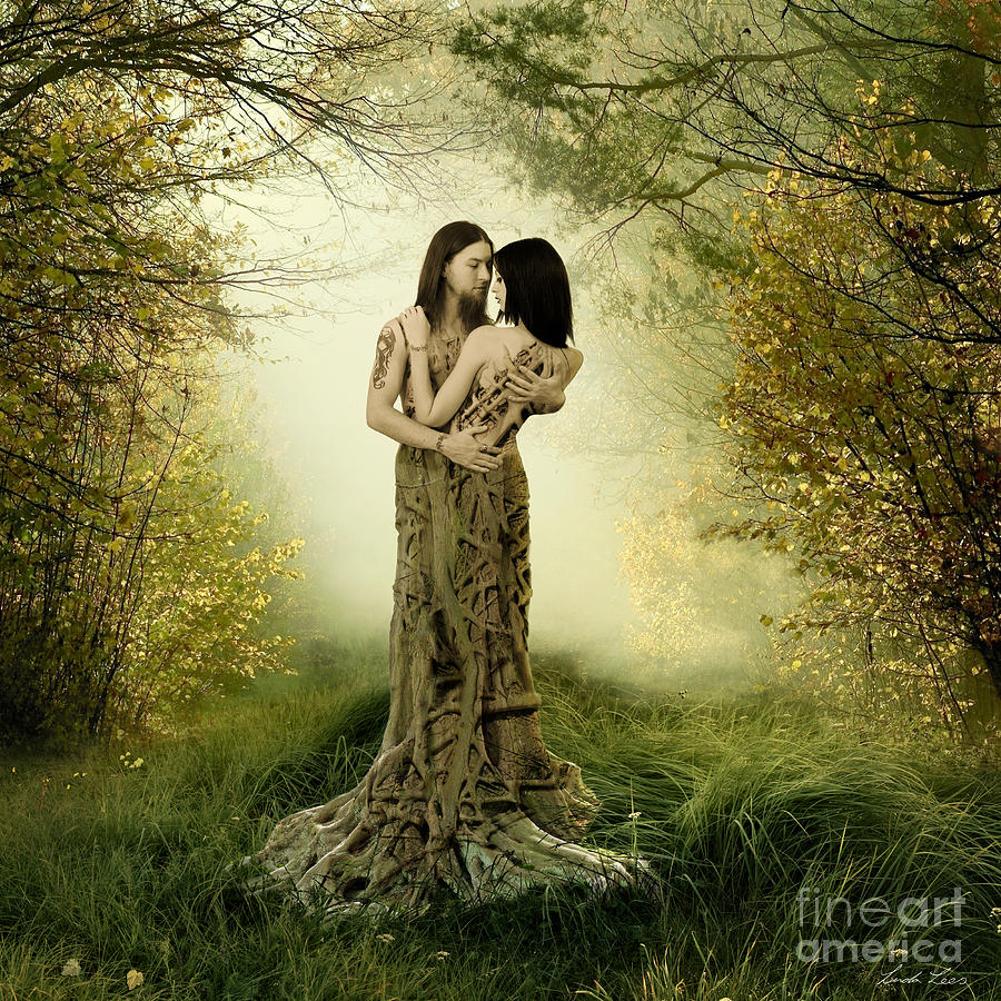 Tree Digital Art - Eternal Embrace by Linda Lees