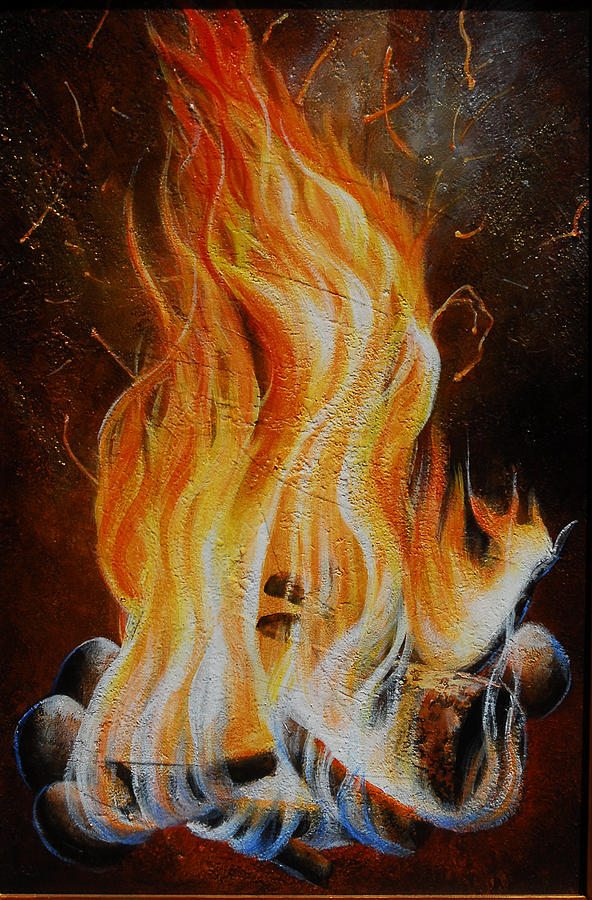 Eternal Fire Painting By Lori Salisbury Pixels