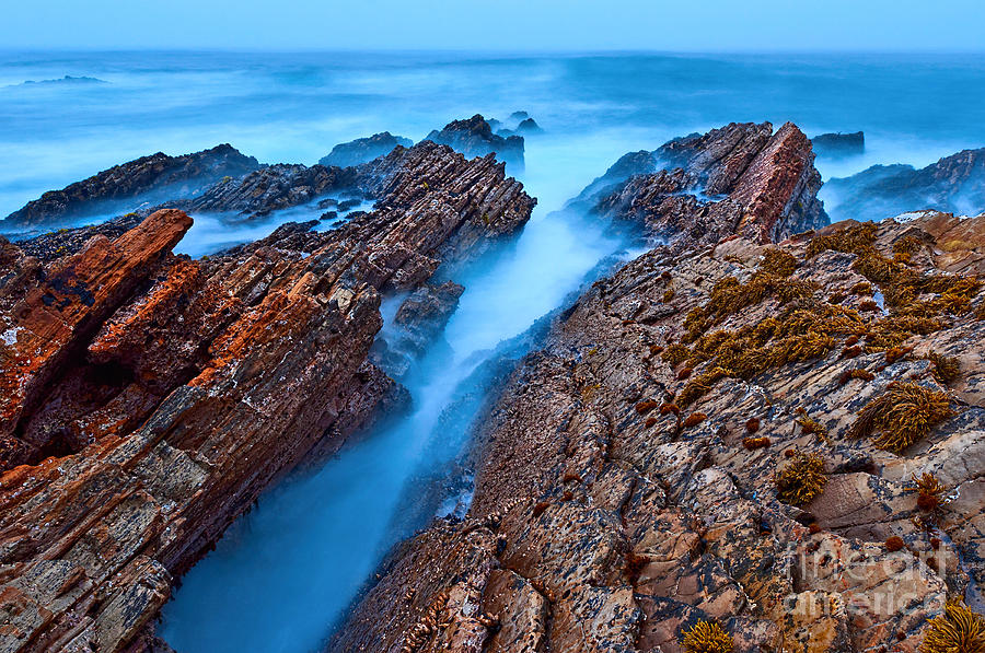 Montana De Oro State Park Photograph - Eternal Tides - The strange jagged rocks and cliffs of Montana de Oro State Park in California by Jamie Pham