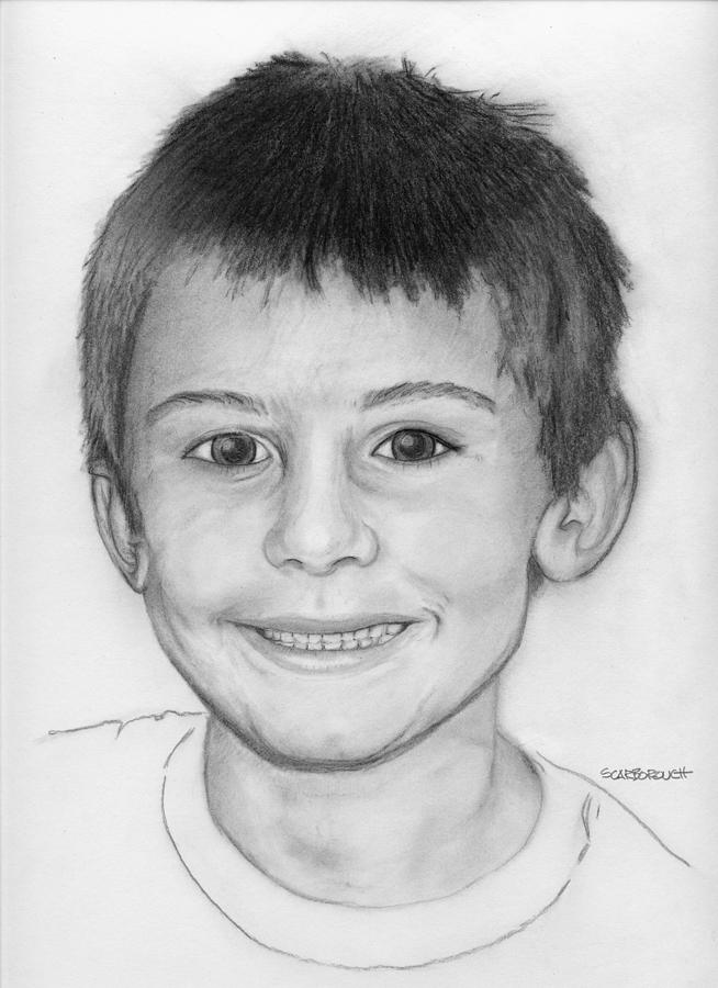 Portrait Drawing - Ethan by Larry Scarborough