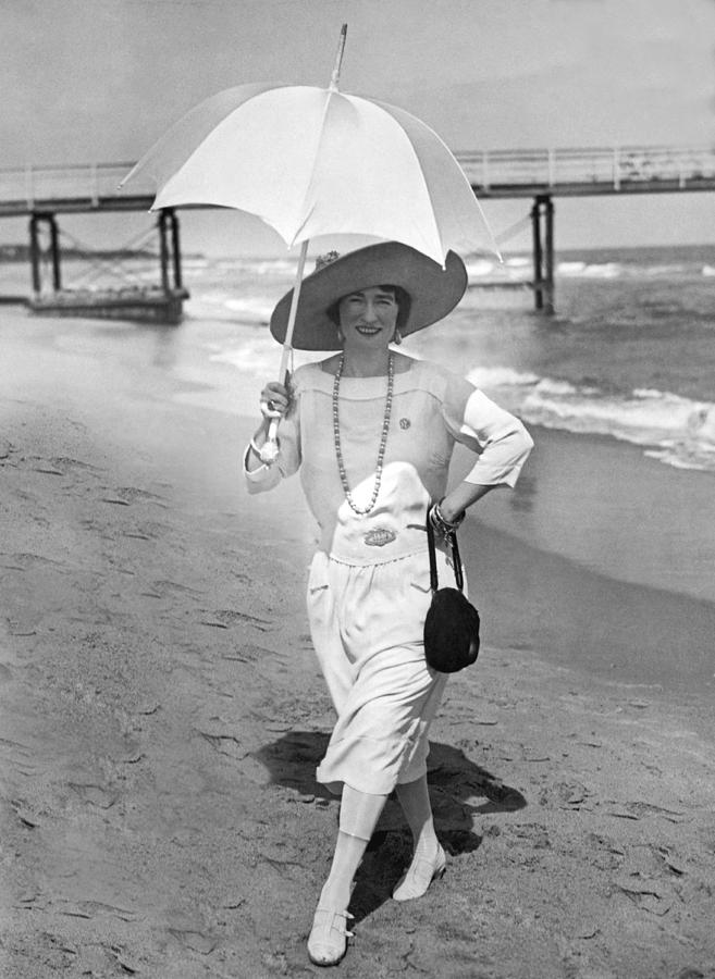 Beach Photograph - Ethel Levey On The Beach by Underwood Archives