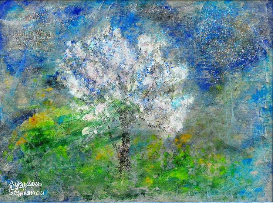 Ethereal Almond Tree Painting by Augusta Stylianou