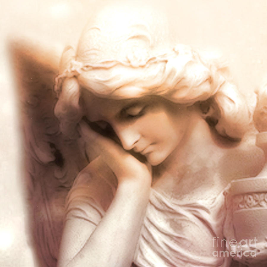 Ethereal Angel Art - Dreamy Surreal Peaceful Comforting Angel Art Photograph by Kathy Fornal