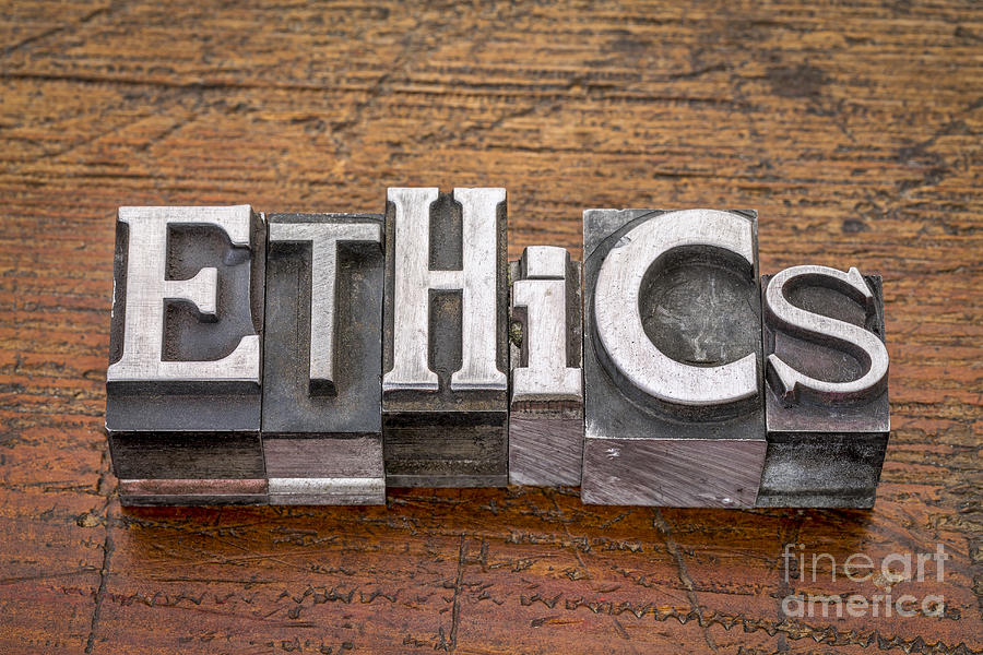 Ethics Word In Metal Type Photograph by Marek Uliasz