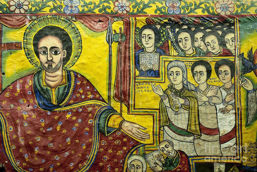 Ethiopian Photograph - Ethiopian Church Paintings by JM Travel Photography