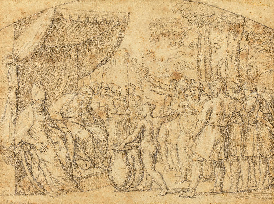 Etienne Parrocel French, 1696 1775, The Drawing Of Lots Drawing by