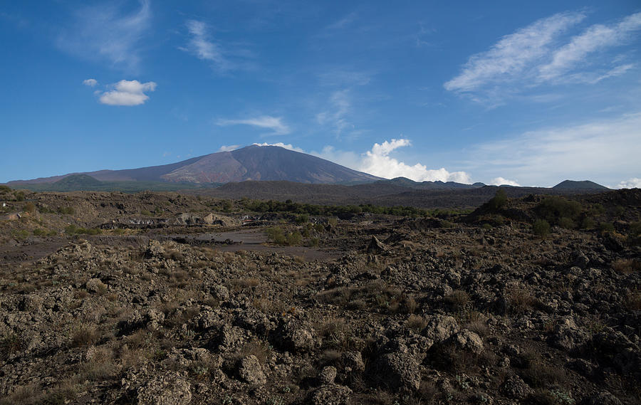 Etna Did This - The Lava Fields And The Volcano Photograph by Georgia ...