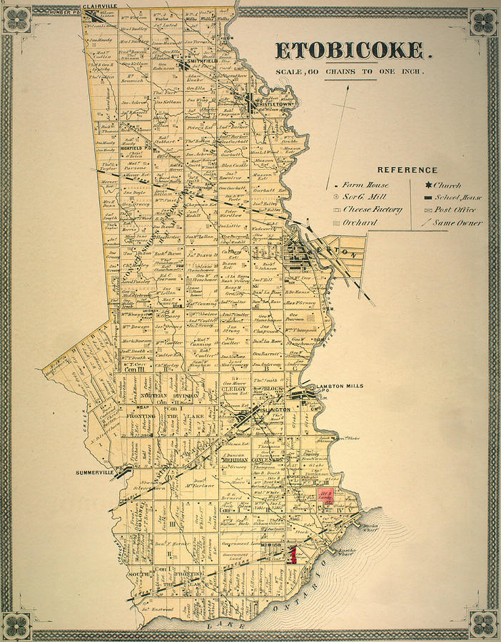 Etobicoke Map 1878 Photograph by Georgia Clare