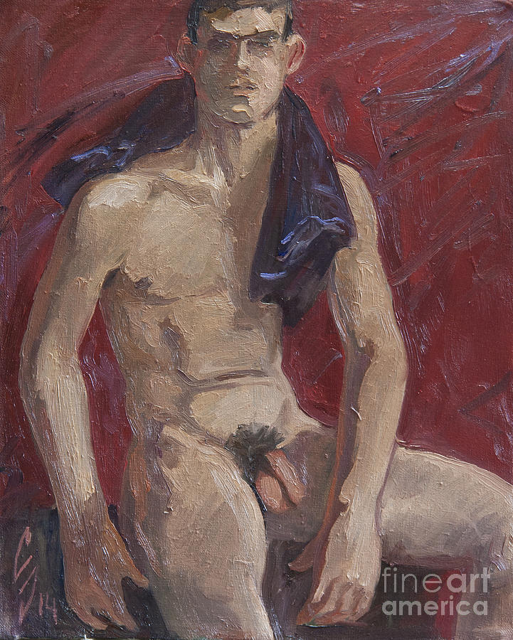Man Painting - Etude 164 by Sergey Sovkov