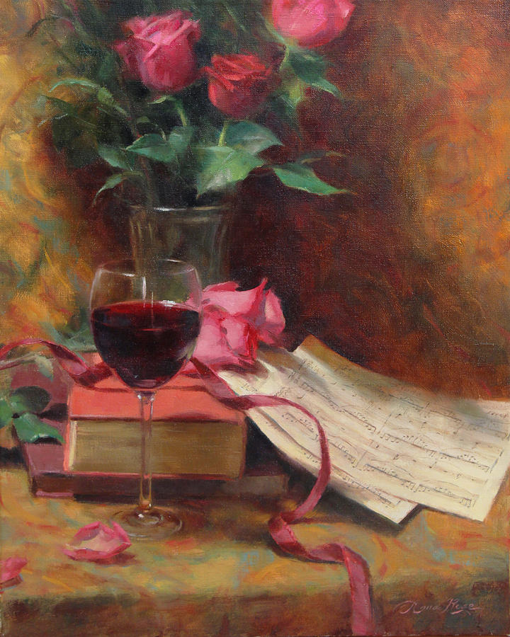Wine Painting - Etude by Anna Rose Bain