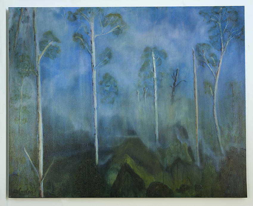 Eucalypt Forest 6-2013 Painting by Robert Silverton